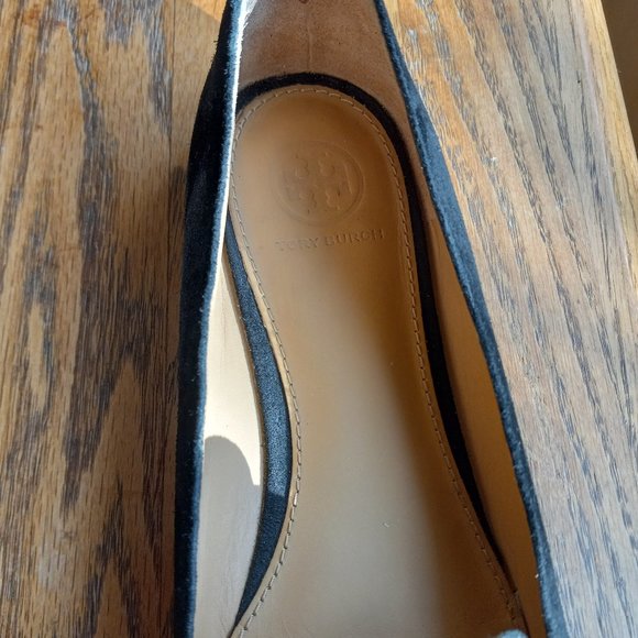 Tory Burch Black Suede Smoking Loafer Academia Quiet Luxury Size 7.5 - Picture 14 of 16